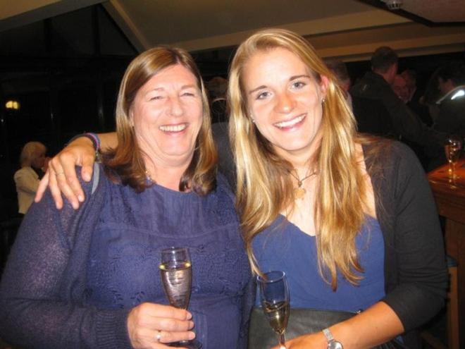 Nikki and Mum Jane Curwen enjoying the Fitting Out Supper © Peta Stuart-Hunt
